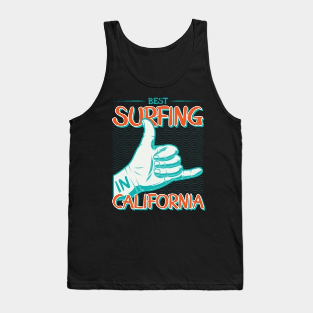 Niche Skull Island Mod Art  Califorina Surfing Tank Top by LailaLittlerwm